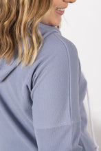 Load image into Gallery viewer, Kacey Ribbed Hoodie - Dusty Blue