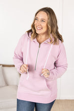 Load image into Gallery viewer, Vintage Wash HalfZip Hoodies - Cherry Blossom Pink