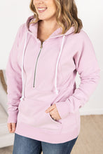 Load image into Gallery viewer, Vintage Wash HalfZip Hoodies - Cherry Blossom Pink
