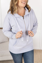 Load image into Gallery viewer, Vintage Wash HalfZip Hoodies - Light Periwinkle