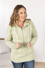 Load image into Gallery viewer, Vintage Wash HalfZip Hoodies - Tea Green