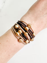 Load image into Gallery viewer, Hair Tie Bracelet Sets - Neutral Gold Accents