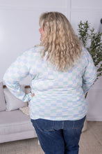 Load image into Gallery viewer, Blair Long Sleeve Top - Blue and Mint Checker MM EXCLUSIVE