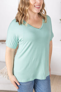Bamboo V Neck Tee - Mint
