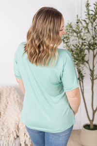 Bamboo V Neck Tee - Mint