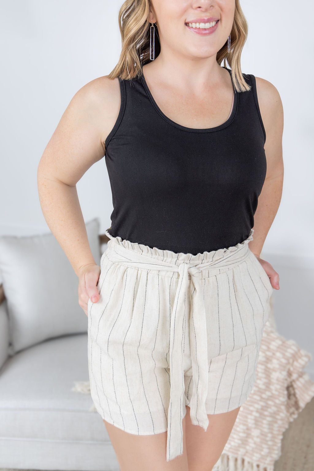 Libby Linen Shorts - Cream