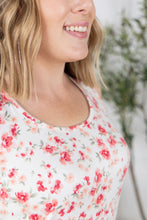 Load image into Gallery viewer, Luxe Crew Tank - Ivory Pink Floral