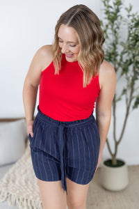 Libby Linen Shorts - Navy
