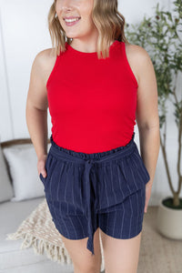 Libby Linen Shorts - Navy