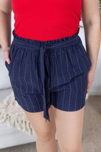 Libby Linen Shorts - Navy