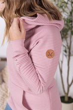 Load image into Gallery viewer, Tatum Textured Pullover Hoodie - Rose