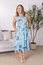 Load image into Gallery viewer, Bailey Dress - Light Blue Floral Bliss