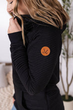 Load image into Gallery viewer, Tatum Textured Pullover Hoodie - Black