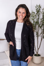 Load image into Gallery viewer, Open Knit Cardigan - Black
