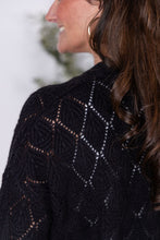 Load image into Gallery viewer, Open Knit Cardigan - Black