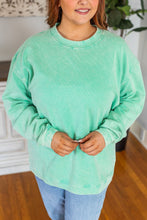 Load image into Gallery viewer, Vintage Wash Corded Pullover - Mint