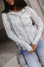 Load image into Gallery viewer, FullZip Sweatshirt - Blue Ribbon Blooms