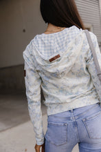 Load image into Gallery viewer, FullZip Sweatshirt - Blue Ribbon Blooms