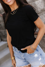 Load image into Gallery viewer, Ribbed Lulu Tee - Noir