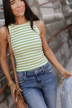 Load image into Gallery viewer, Stripe Tank - Lime