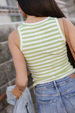 Load image into Gallery viewer, Stripe Tank - Lime
