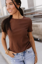 Load image into Gallery viewer, Ribbed Lulu Tee - Coffee
