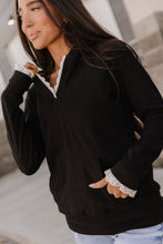 Load image into Gallery viewer, Henley Hoodie - Midnight Lace