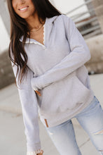 Load image into Gallery viewer, Henley Hoodie - Skyline Lace