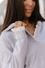 Load image into Gallery viewer, Henley Hoodie - Skyline Lace