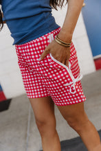 Load image into Gallery viewer, Scuba Shorts - Cherry Pie Plaid