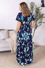 Load image into Gallery viewer, Harley High-Lo Dress - Navy and Teal Floral