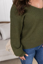 Load image into Gallery viewer, Bethany Bow Knit Sweater - Olive