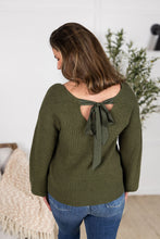 Load image into Gallery viewer, Bethany Bow Knit Sweater - Olive