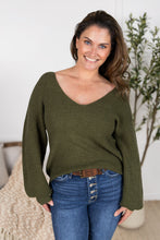 Load image into Gallery viewer, Bethany Bow Knit Sweater - Olive