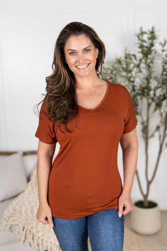 Chloe Cozy Tee - Rust