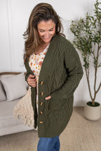 Load image into Gallery viewer, Brooks Button Sweater Cardigan - Olive