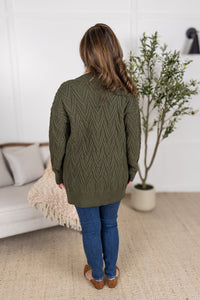 Brooks Button Sweater Cardigan - Olive
