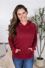 Load image into Gallery viewer, Tatum Textured Pullover Hoodie - Burgundy