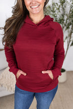 Load image into Gallery viewer, Tatum Textured Pullover Hoodie - Burgundy