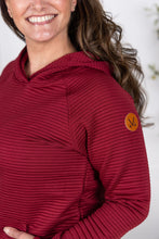Load image into Gallery viewer, Tatum Textured Pullover Hoodie - Burgundy