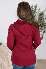 Load image into Gallery viewer, Tatum Textured Pullover Hoodie - Burgundy