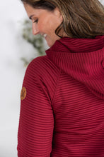 Load image into Gallery viewer, Tatum Textured Pullover Hoodie - Burgundy