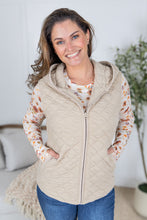 Load image into Gallery viewer, Heather Hooded Vest - Beige