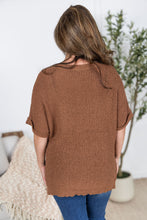 Load image into Gallery viewer, Annie Open Knit Top - Brown