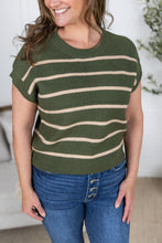Load image into Gallery viewer, Striped Sweater Top - Olive