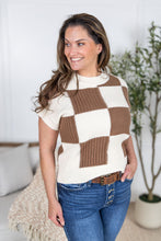 Load image into Gallery viewer, Checkered Sweater Top - Mocha