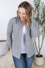 Load image into Gallery viewer, Waffle Knit Button Top - Grey