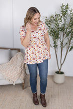 Load image into Gallery viewer, Sarah Ruffle Short Sleeve - Autumn Floral