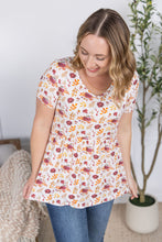 Load image into Gallery viewer, Sarah Ruffle Short Sleeve - Autumn Floral