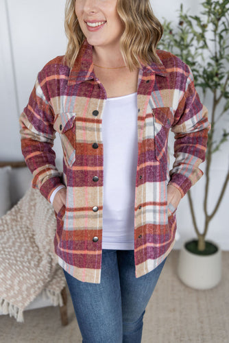 Norah Plaid Shacket - Sunset Plaid